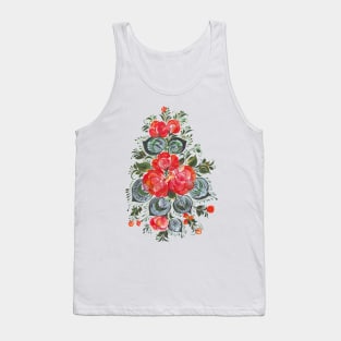 Flowers colorful in Russian folk art style Tank Top